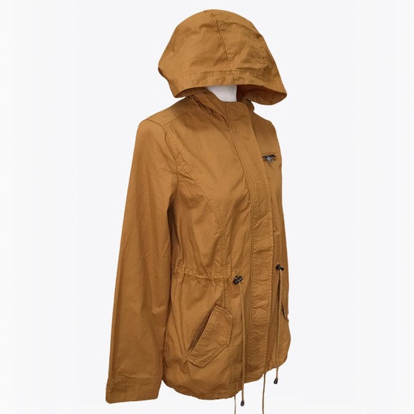 Outer Edge Hooded Mustard Women’s Jacket - Size: M - Picture 6 of 16